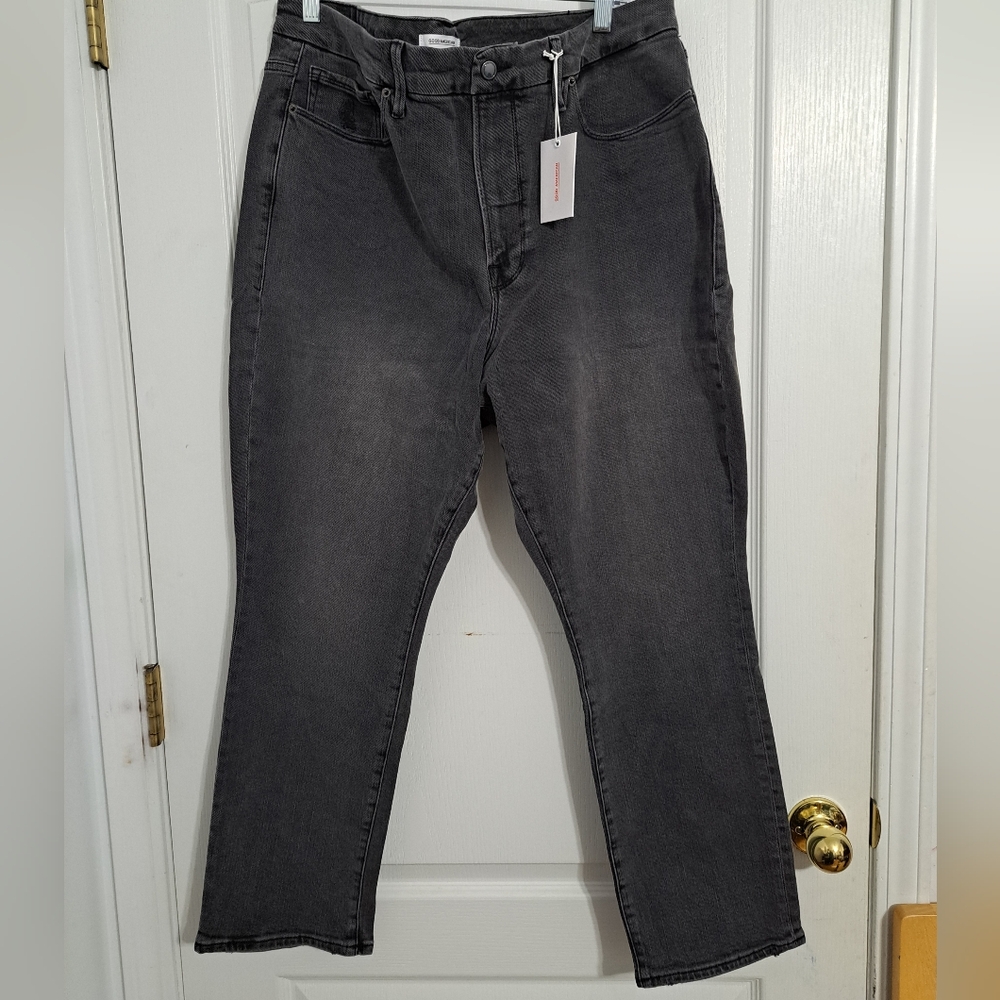 GOOD AMERICAN GOOD CLASSIC JEANS GL625T BLACK 115 NWT